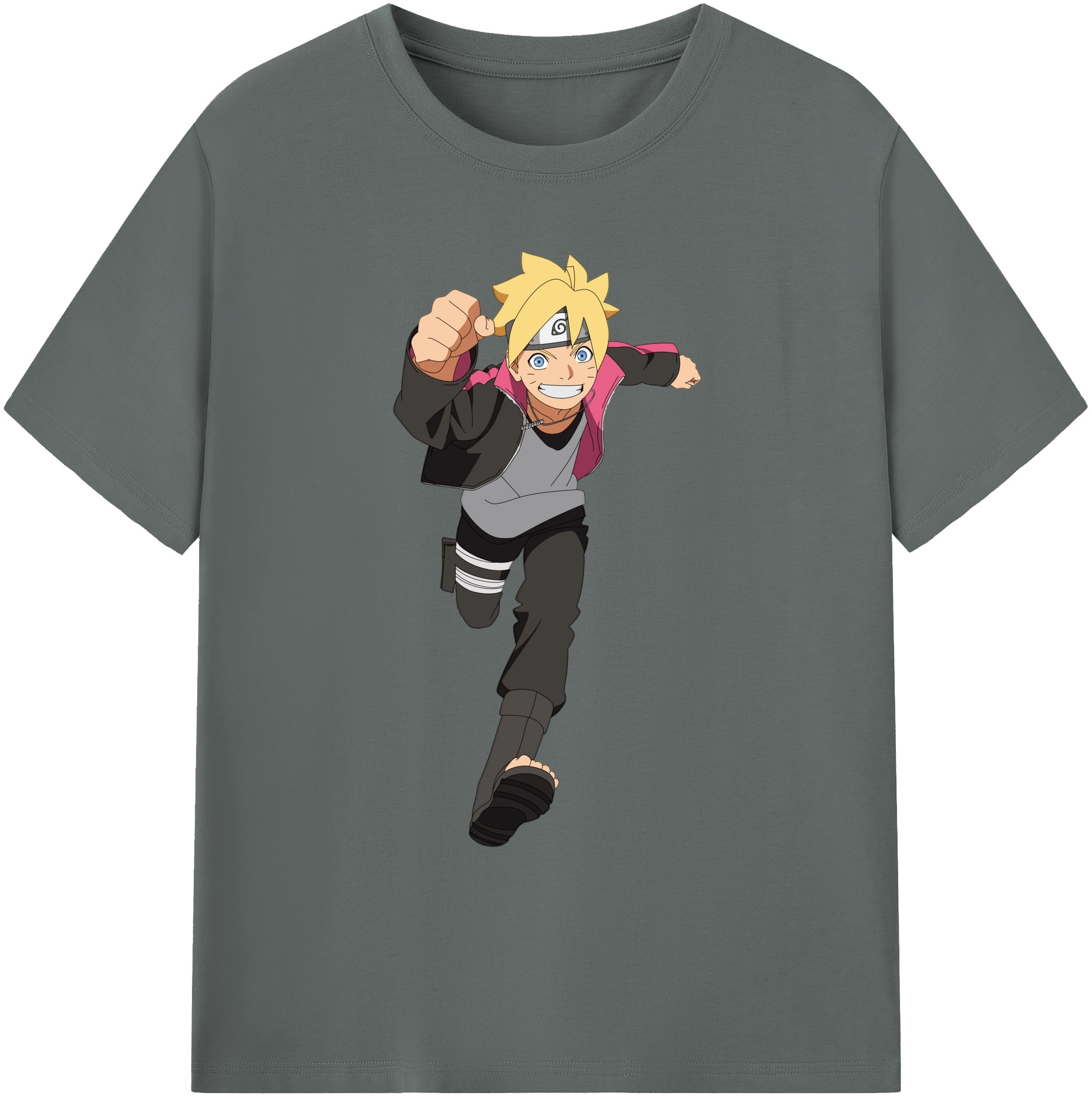 （画像用） NARUTO -ナルト- うずまき ボルト Uzumaki Boruto 綿100％ メンズ半袖Tシャツ｜肌触りやわらか＆通気性